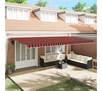 Genérico Toldo Retráctil Manual Naranja y marrón 600 x 350 cm Tela,Casa y jardín,Jardín,Artículos de Exterior,Toldos,Naranja,46.7 KG,3331705