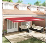 Genérico Toldo Retráctil Manual Rojo 600 x 350 cm Poliéster y Metal,Casa y jardín,Jardín,Artículos de Exterior,Toldos,Rojo,47.46 KG,3331789