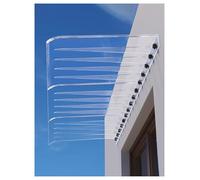 Genérico Toldo Transparente Impermeable for Patio, Ventana, Puerta, protección contra la Lluvia, balcón, Sombra, Uso Exterior.(45x150cm/17.7x59in)