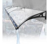 Genérico Toldo Transparente para Exteriores - Toldo para Patio Exterior - Cubierta de Lluvia Curva de policarbonato con protección UV, Refugio Resistente a la Intemperie para Puertas, Ventanas, entra