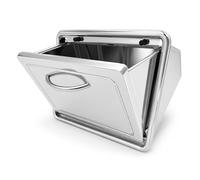 Genérico Tolva para Mueble Cafetero Empotrable de Acero Inoxidable - Cajón para posos de café en cafetero hostelería.