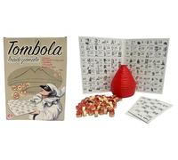 Generico Tómbola napolitana clásica con números de madera Panariello de plástico Tóbola de Grimfia tradicional 48 carpetas, póster napolitano clásico antiguo con mueca completa