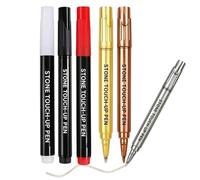 Genérico Tombstone Lettering Paint, 6-Piece Restoration Marker, 12x1cm Pen with Weatherproof Ink, Durable Permanent Material, Restoration Tool with Fine Tip, Memorial Stone Pen for Granite and Marble