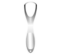 Generico Tongue Scraper - Fan-Shaped Stainless Steel Tongue Cleaner, Wide Handle Metal Scraper for Breath | Effective Tongues Coating Removal Tool | Daily Hygiene Kit in Cardboard Box