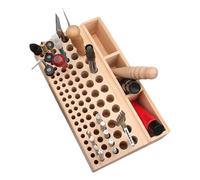 Genérico Tool Rack - Beech Wood Standard Size | Leather Craft Stamping Slots Stand, Leather Tools Storage Box With Multiple Hole Design For Organized | Holder For Home Indoor Working