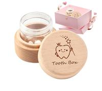 Genérico Tooth Fairy Box - 5cm Wooden Teeth Storage Keepsake | Lid Gift For Boy Girl Commemorate Losing Tooth | Little 40g For Boys Girls School Classroom Birthday Bedroom Holiday