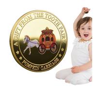 Genérico Tooth Fairy Coin, Kids Reward, 4.5cm/1.77 Inches Collectible Memory Keepsake, Novelty Treasure Design, Engraved Metal Finish, Single Piece, for Boys, Children’s Collection