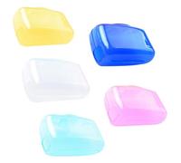 Genérico Toothbrush Caps, Toothbrush Case, Hygienic Protection Lightweight Design Secure Closure Travel Holder Caps for School, Church, Camping, Business, Trips 1.45x0.90x0.79 Inches