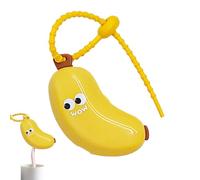 Genérico Toothbrush Covers, Banana Shape Portable Toothbrush Protector Case, Travel Dustproof Ventilated Tooth Brush Holder Container, Reusable Care Storage for Family Women Youth Boys Girls Teens