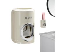 Generico Toothpaste Dispenser, Kid Friendly Wall Mounted Organizer, 2.56x2.72x4.33 Inches Automatic Hands Costless Dispenser Rack for Bathroom Mirror, Drawer, RV, Family Home Sink Area