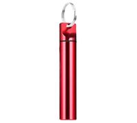 Genérico Toothpick Holder, Portable Toothpick Storage Box, Hygienic Travel Case, Compact Leakproof Container, Sturdy Lightweight Design Small, Silver for Kitchen, Restaurantes, Homes, rojo, Se référer