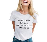 Genérico Top Camisetas Sarcásticas para Mujeres con Dichos Divertidos Camisetas Gráficos Fantasía para Mujeres, blanco, XL