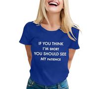 Genérico Top Camisetas Sarcásticas para Mujeres con Dichos Divertidos Camisetas Gráficos Fantasía para Mujeres, azul, XXL