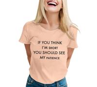 Genérico Top Camisetas Sarcásticas para Mujeres con Dichos Divertidos Camisetas Gráficos Fantasía para Mujeres, beige, XXL