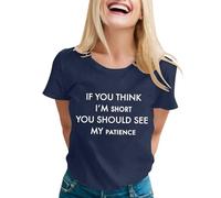 Genérico Top Camisetas Sarcásticas para Mujeres con Dichos Divertidos Camisetas Gráficos Fantasía para Mujeres, gris, S