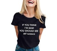 Genérico Top Camisetas Sarcásticas para Mujeres con Dichos Divertidos Camisetas Gráficos Fantasía para Mujeres, Le Noir, M