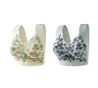 Genérico Top Deportivo Mujer Alto Impacto Tallas Grandes Sujetador Deportivo de Talla Pequeña para Mujer,con Escote Pronunciado,sin Aros,de Encaje Que Strap Bra Sujetadores Sujetador (Bu4,L)