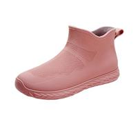 Genérico Top Rubber Boots Agua Mujer Botas De Lluvia Pvc Impermeable Antideslizantes Zapatos Vintage Zapatos Mujer Planos