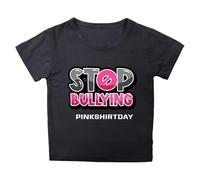 Genérico Top Uni-Sexo Celebrando la Diversidad 2026 Camiseta Anti-Bullying Manga Corta Cuello Redondo para Construir Un Ambiente Escolar Positivo, Le Noir, 6-7 Años