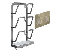 Genérico Topfdeckelhalter | Bohrständer aus Kohlenstoffstahl mit Abtropfschale | Topfdeckel-Organizer und Aufbewahrung | Für Deckel, Löffel, Schneidebrett, Backblech | Küche, Ofen, Herd, Speisekammer