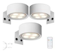 Genérico Topveden Picture Lights for Wall, Wireless Rechargeable Magnetic LED Painting Light, Topveden Poster Lights, 3 Color Temps for Home Decor, Adjustable Brightness & Timer (White,3 PCS)