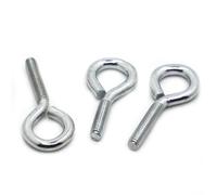 Genérico Tornillos de ojo acero galvanizado, gancho cerrado con tornillo anillo, elevación, perno para amarres, levantar y asegurar(40mm,M4 10pcs)