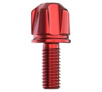Genérico Tornillos Sillín Moto M8 de liberación rápida para cojín trasero y portaequipaje, perno de aluminio de sujeción manual sin herramientas, accesorio decorativo compatible CC110 rojo negro oro