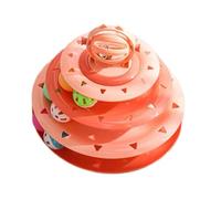 Genérico Torre de Bola rodante de para Gatos - Juego de Actividades de con Plataforma giratoria interactiva de Cuatro Capas | Accesorio de Entretenimiento para Ejercicios en Interiores y e