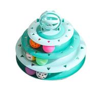 Genérico Torre de Bola rodante de para Gatos - Juego de Actividades de con Plataforma giratoria interactiva de Cuatro Capas | Accesorio de Entretenimiento para Ejercicios en Interiores y e