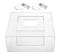 Genérico Tortenständer - Befüllbarer Tortenständers aus Acryl - befüllbarer | Transparenter Acrylständer mit LED-Lichterketten zur Dekoration, ideal für Hochzeitstorten und Feierlichkeiten