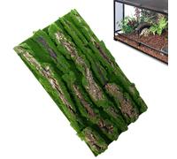 Generico Tortoise Habitat Background - Tank Decor Bark Backdrop | Reptile Habitat Decoration with Artificial Moss for Gecko Lizard Tortoise Frog Chameleon
