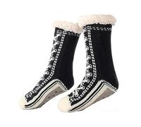 Genérico Toselfwith Ultra-Thick Cashmere Slipper Home Socks Christmas Slipper Socks with Grips for Women Warm Cozy Fleece Lined Fuzzy (1PCS/C)