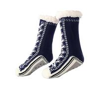 Genérico Toselfwith Ultra-Thick Cashmere Slipper Home Socks Christmas Slipper Socks with Grips for Women Warm Cozy Fleece Lined Fuzzy (1PCS/A)