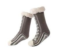 Genérico Toselfwith Ultra-Thick Cashmere Slipper Home Socks Christmas Slipper Socks with Grips for Women Warm Cozy Fleece Lined Fuzzy (1PCS/D)