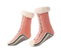 Genérico Toselfwith Ultra-Thick Cashmere Slipper Home Socks Christmas Slipper Socks with Grips for Women Warm Cozy Fleece Lined Fuzzy (1PCS/F)