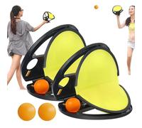 Genérico Toss and Catch Ball Set, Outdoor Throwing Catching Game, Fine Motor Toys for, Interactive Educational Toy, 2 Player Catch Game, Kids Toss and Catch Game, Educational Throwing Ball