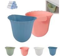 Genérico Totaladdly Hanging Trash Can, Beneathk Hanging Trash Can for Kitchen Cabinet Door, Waste Bin for Kitchen (Pink+Blue)