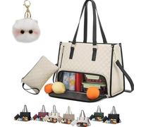 Genérico Tote And Luxe Co Bag, My Daily Bag Tote With Lunch Compartment, luxeco 3-In-1 Quilted Lunch,Laptop (Begie)