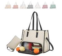 Genérico Tote and Luxe Co Bag, Toteluxeco 3-in-1 Quilted Tote Bag, Laptop Bags With Multiple Lunch Compartment Storage (White)