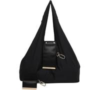 Generico Tote Bag - Expandable Leather Key Chain Bag plegable Key Holder Shopping Bag for Women Girls Students Teacher Travel Shopping Outdoor School, Negro