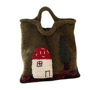 Genérico Tote Bag - Knitted Design Casual Handbag | Fashionable Cute Tote