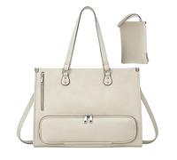Genérico Tote Bag with Lunch Compartment - 40cm 3-in-1 Laptop Handbag | Insulated Work Bag PU Leather Large Capacity 16 Inch Computer Organizer Adjustable Shoulder Strap Office University Use