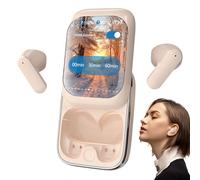 Generico Touch Screen Earbuds - Wireless bluetoth Earbuds With Smart Display | Full Color Touchscreen In-Ear Headphones | Noise Cancelling Cordless Ear Buds With USB Charging Case For Travel