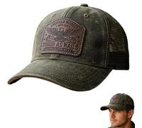 Genérico Tough As Nails Gorra de Camionero de Lona Encerada, Sombrero Ajustable para papá con águila y Libertad del 250 Aniversario de EE. UU., Trabajador Americano Vintage, para Uso Diario (1pc)