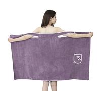 Genérico Towel Wrap For Women - Coral Velvet Cotton 80x135cm | Bath Towel Wrap Dress with Pocket, Wearable Shower Bath Robe | Soft Absorbent Swim Cover Up For Beach SPA Sauna Shower Use