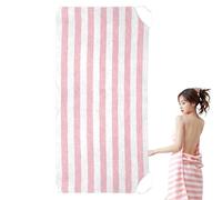Genérico Towel Wrap Women, After Shower Towel Dress, 59.06x27.56 Inches Size Lightweight Adjustable Quick-Drying, Absorbent Coral Fleece SPA Robe for Home Beach Pool, Pink