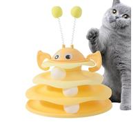 Genérico Tower Fun Ball - PP 30x24x24cm | 3 Layer Exercise Ball Tower | Cat Roller Toy Interactive Indoor Cat Turntable Toy For Living Room Bedroom Basement Apartment Home Outdoor Play