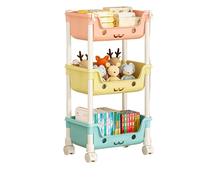 Genérico Toy and Book Storage For Kids | Child-Friendly Organization Multi-Tier Toy Storage Organizer Efficient | Kid Toys Box, Large Storrage Capacity Storrage Bins For Nursery, Kids Room