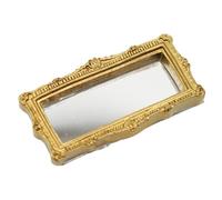Genérico Toy House Mirror - 9g Antique Resin Furniture | 4.2x2.5x0.6cm Mini Miror, Toyy Housse Mirror For Crafts Art Wall Tabletop Bedroom Vanity Toy House Scene Display
