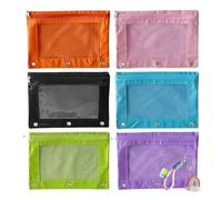 Genérico Toy Storage Bags, Puzzle Organizer Pouches, 9.84x7.09 Inch, Reusable Waterproof Zip Bag, Cute Aesthetic Design with Rainbow Pendant, Ideal for Students, Travel, College, Daily Use